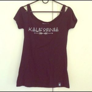 kendall and kylie pac sun black short sleeve shirt